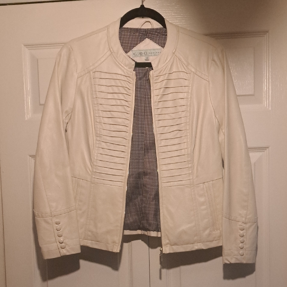 XS Cleo Cream Women's Polyester Jacket